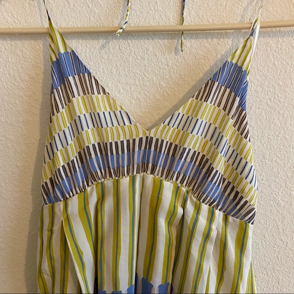 Massimo Dutti | Blue Green Patterned Maxi Dress NWT Size 4 - Picture 4 of 6